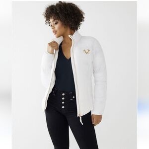True Religion BNWT HS slim puffer jacket, with rose gold zipper